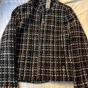 Ann Taylor Black and White Checkered Pencil Skirt/Jacket NWT